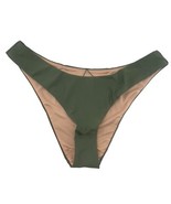 J Crew Curved Waist Bikini Bottoms Army Green Cheeky Mid Rise Size Med B... - €10,30 EUR
