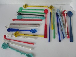 Assorted Drink Stirrers Swizzle Sticks Souveniers Liquor Playboy Hotels - $10.16 CAD