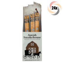 Full Box 24x Stick Amish Smokehouse Beef & Cheese 100% Beef Snack Stick | 1.25oz - £33.24 GBP