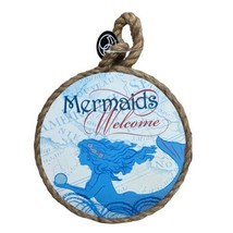 Department 56 Mermaids Welcome Hanging Sign 9 inch with Jute Hanger Mermaid - £10.24 GBP