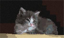 Pepita Needlepoint Canvas: Grey Cat, 12&quot; x 7&quot; - £68.95 GBP+