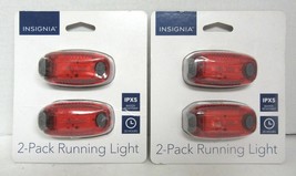 LOT OF 2 Insignia 2-Pack Running Lights IPX5 - Red - £9.15 GBP