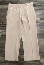 Nike Mens 34x28 Beige Relaxed Fit Flat Front Casual Golf Pants - $17.57