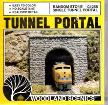 HO Trains accssories New Woodland Scenics C1255 Cut Stone Tunnel Portal ... - $9.90
