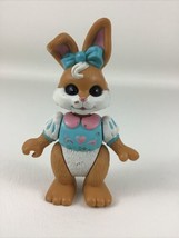 Hideaway Hollow Bunny Rabbit Girl Figure Blue Bow 3&quot; Vintage Fisher Price 1996 - £11.59 GBP