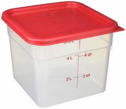 Cambro 6SFSPP190 CamSquare Storage Container, Translucent, 6 qt With Lid - $20.09+