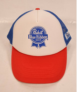 PBR Pabst Blue Ribbon Trucker Hat Snapback Cap Mesh Adult Beer Retro USA... - $25.74