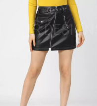 Black Women Slim Fit Skirt Mini Unique Designer 100% Genuine Lambskin Le... - £85.47 GBP