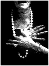 2059 B &amp; W Crying Lady wears pearls quality Poster.Artistic Decorative Art. - £13.05 GBP+