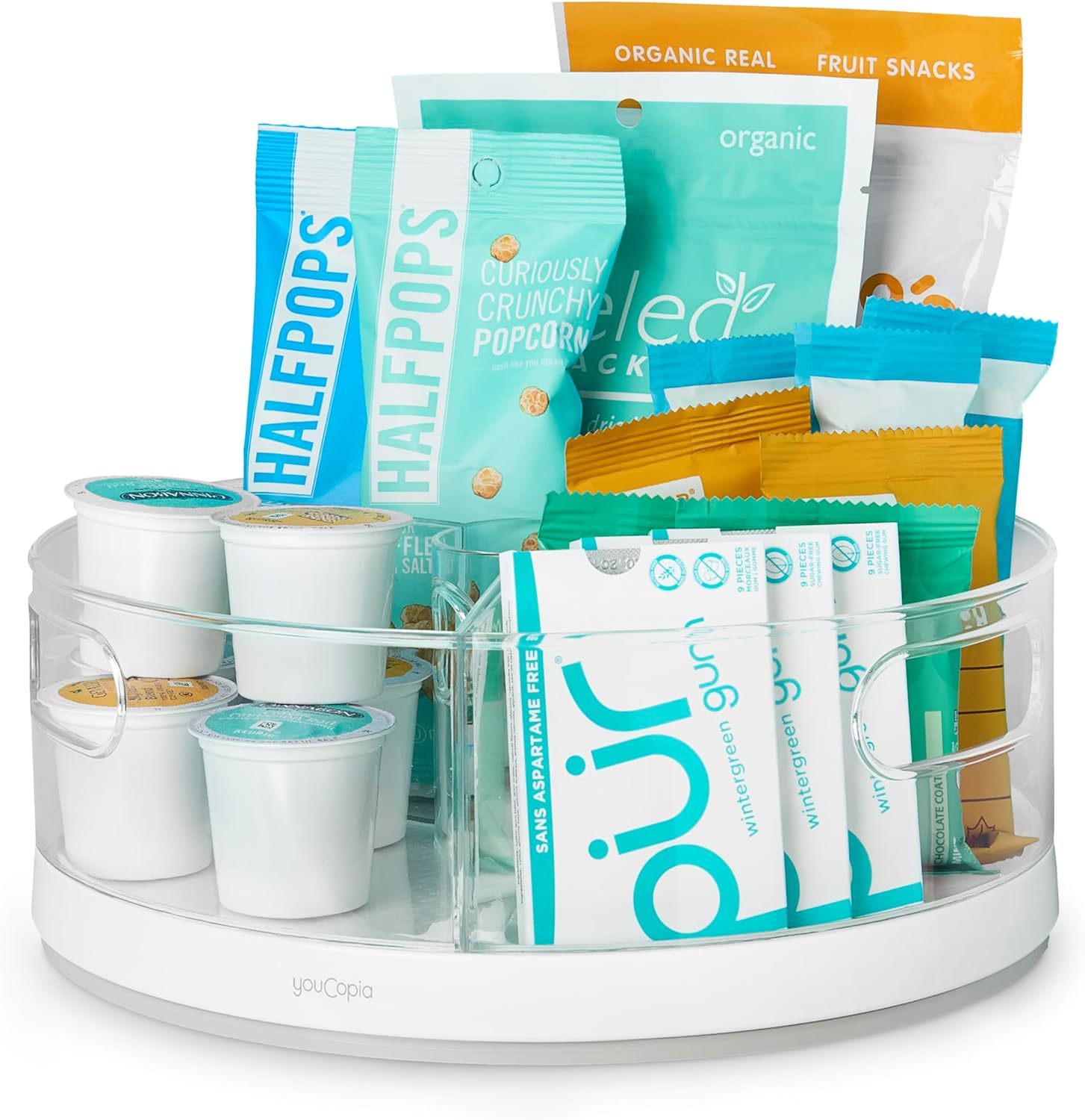 Youcopia Crazy Susan Lazy Susan Organizer, 3 Bpa-Free Removable Clear Bi... - $36.99