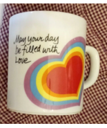 Avon The Love Mug Easter 1983 Tea Coffee Cup Rainbow Heart - £11.81 GBP