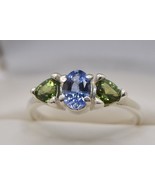 Three Stone Sapphire Ring - 1.64 cwt with accents - $479.00