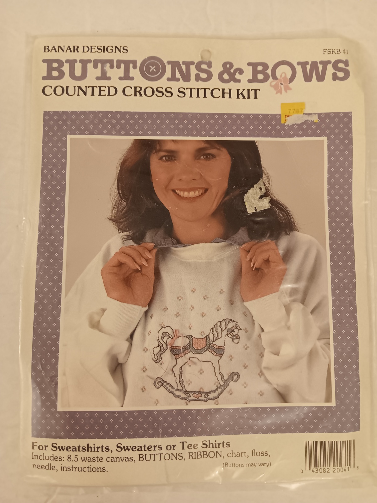 Banar Designs Buttons & Bows Counted Cross Stitch Kit Rocking Horse FSKB-41 New - $17.99