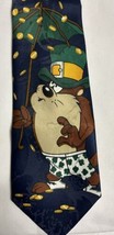 Vintage Looney Toons Tie Tasmanian Devil Taz St Patricks Day Raining Coins - £7.43 GBP