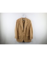 Vtg 90s Streetwear Mens 46L Distressed Camel Hair 2 Button Suit Coat Jac... - $74.40 CAD