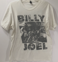 Billy Joel Live in Concert 2013-14 Tultex Double Sided White Black  T-Shirt L - £24.47 GBP