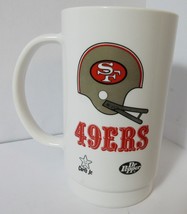 San Francisco 49ers Carl&#39;s Jr Dr Pepper Plastic Mug Collectible 1980s - £14.08 GBP