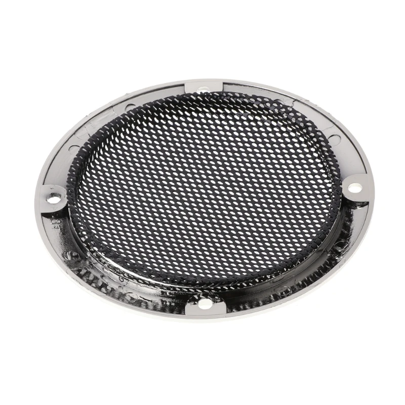 2 Pcs 3&quot; inch Black Audio Speaker Cover Decorative Circle Metal Mesh Grille - £10.31 GBP