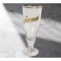 Negra Modelo Beer Glass Gold Rimmed 8.5&quot; Mexican Beer Cerveza Logo - £9.58 GBP