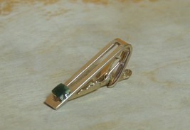 Vintage Dante Tie Clip Tie Bar Tie Tack gold tone possibly Jade - $154.00 MXN