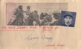 Harry Wragg 1942 WW2 Horse Jockey John Snagge Hand Signed Autograph - £27.86 GBP