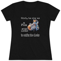 Fox With Locks Women&#39;s Triblend Fox T-shirt | Gift For Mom | Gift For Women - £17.63 GBP+