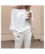 Women Sweaters Oversized Cashmere Off Shoulder Winter Pullover - $39.99