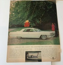 Lotto 7 Vintage Cadillac Fleetwood Deville &amp; Più Auto Ads 1960s 1970s - $59.84