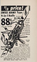 1958 Print Ad Swiss Army Type 9-in-1 Knives Moto-Matic Co. New York,NY - £7.68 GBP