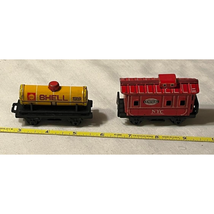 Vintage HAJI Japan Tin Litho Shell Tanker Caboose Central New York Lot Of 2 - £10.00 GBP