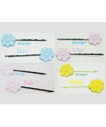 FUN Hand Created Bobby Pins YOU CHOOSE Blue Lilac Pink Yellow  - £4.41 GBP