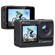 Crosstour CT9300 Action Camera  4K 24MP Dual Touch Screen Underwater Camera - £59.78 GBP