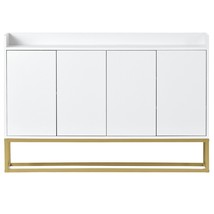 Modern Sideboard Elegant Buffet Cabinet with Large Storage Space - White - £186.85 GBP