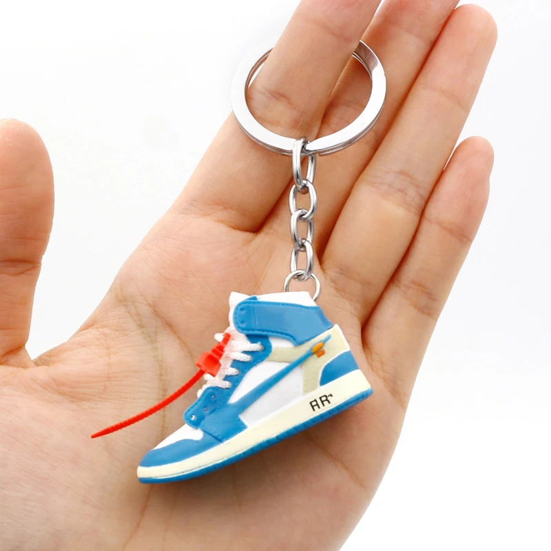 Sporting Exquisite 3D Mini Sneaker Keychain Simulation Fun Basketball Shoes Keyr - £23.89 GBP