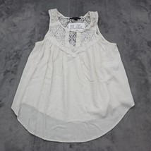 American Eagle Outfitters Shirt Womens XS White Lace Accent Sleeveless Blouse - £18.18 GBP