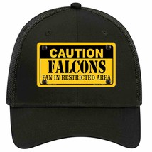 Caution Falcons Novelty Black Mesh License Plate Hat - £22.81 GBP