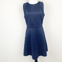Alya Navy Blue Lace Trim Sleeveless Swing Fit And Flare Dress Size Medium - $161.59 MXN