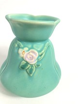 Weller Matte Green Arts and Crafts Pottery Vase Rosebud 5.5&quot; 1930 Vtg - £79.91 GBP