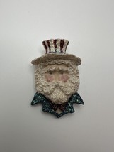 Vintage Linda Baldwin Samsnickle Santa Brooch  Size 6.3 x 4.2 BB9 - $10.10