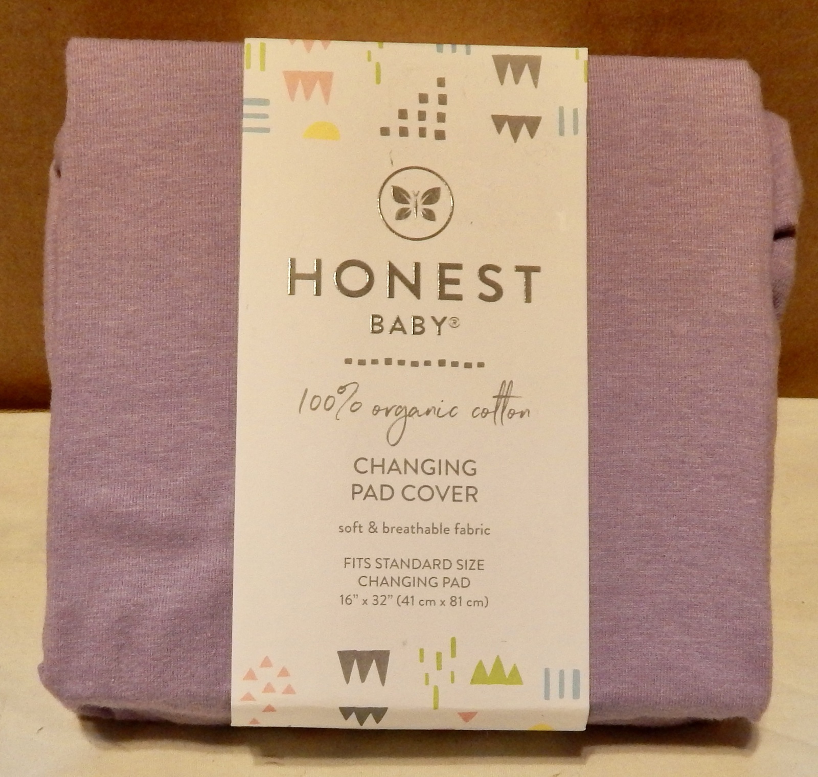 Baby Changing Pad Cover By Honest Baby Purple 16&quot; x 32&quot; 100% Organic Cot... - $8.99