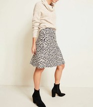 New Ann Taylor Petite Ivory Black Cheetah Print Flared Sweater Skirt Sz ... - £35.37 GBP