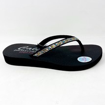 Skechers Meditation Perfect 10 Black Multi Womens Size 6 Flip Flop Sandals - £31.59 GBP