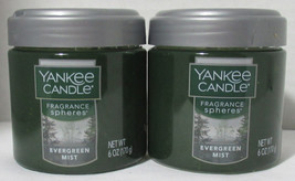 Yankee Candle Fragrance Spheres Neutralizing Beads Lot Set of 2 EVERGREEN MIST - £20.83 GBP