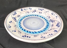 Crate &amp; Barrel Blue Hand-Painted &#39;Rovelo&quot; Salad Dish Made in Italy 7&quot; Ne... - £7.78 GBP