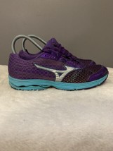 Mizuno Wave Sayonara 3 Women&#39;s Size 7.5 Purple/Teal Running Shoes Sneakers - £14.87 GBP