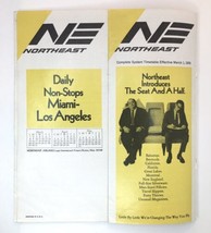Vtg Northeast Airlines System Timetable Brochure Pamphlet Effective Marc... - £25.57 GBP