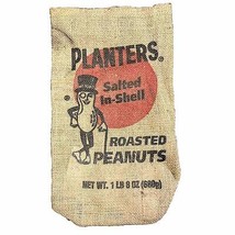 Planters Roasted Peanuts Burlap Sack 1 lb 8 oz - £17.15 GBP