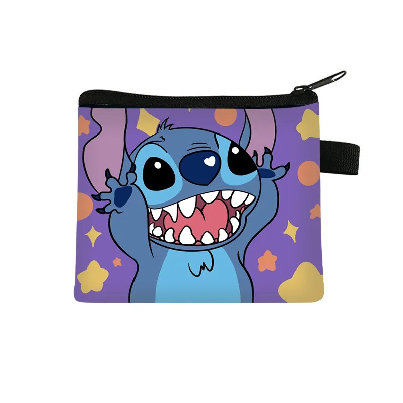 New Anime Stitch Coin Purse Kawaii Lilo Stitch Wallet Cute Angel Storage... - $4.82