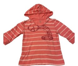 Old Navy Kids Girls Size M Pink White Striped Hoodie 3/4 sleeve Summer P... - $5.51