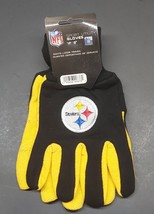 NWT NFL Pittsburgh Steelers Logo Sport Utility Gloves Black &amp; Yellow - $9.75